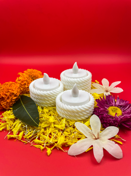 Rope Glow Decorative Diya (Pack of 2)