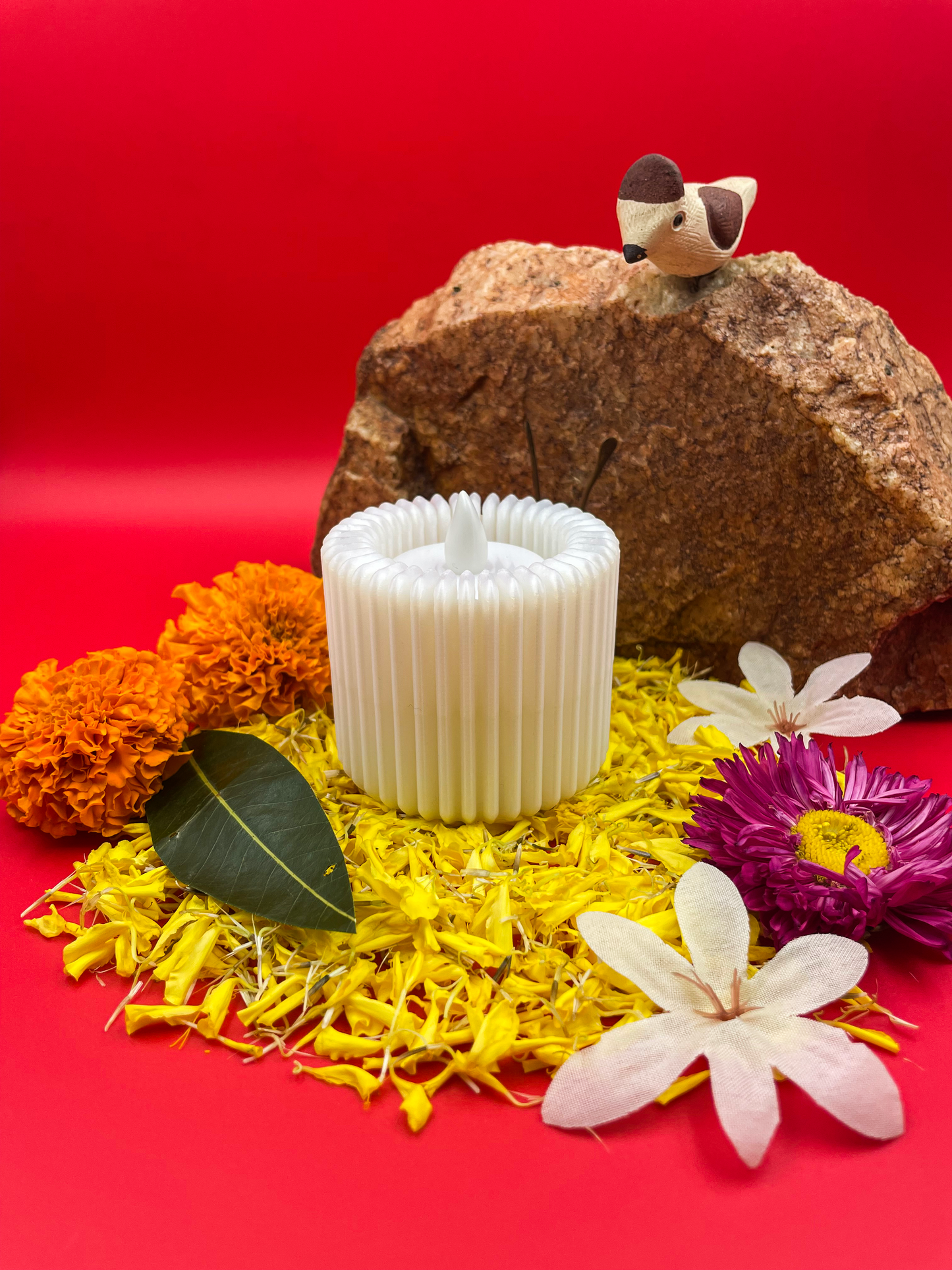 Ribbed Glow Decorative Diya (Pack of 2)