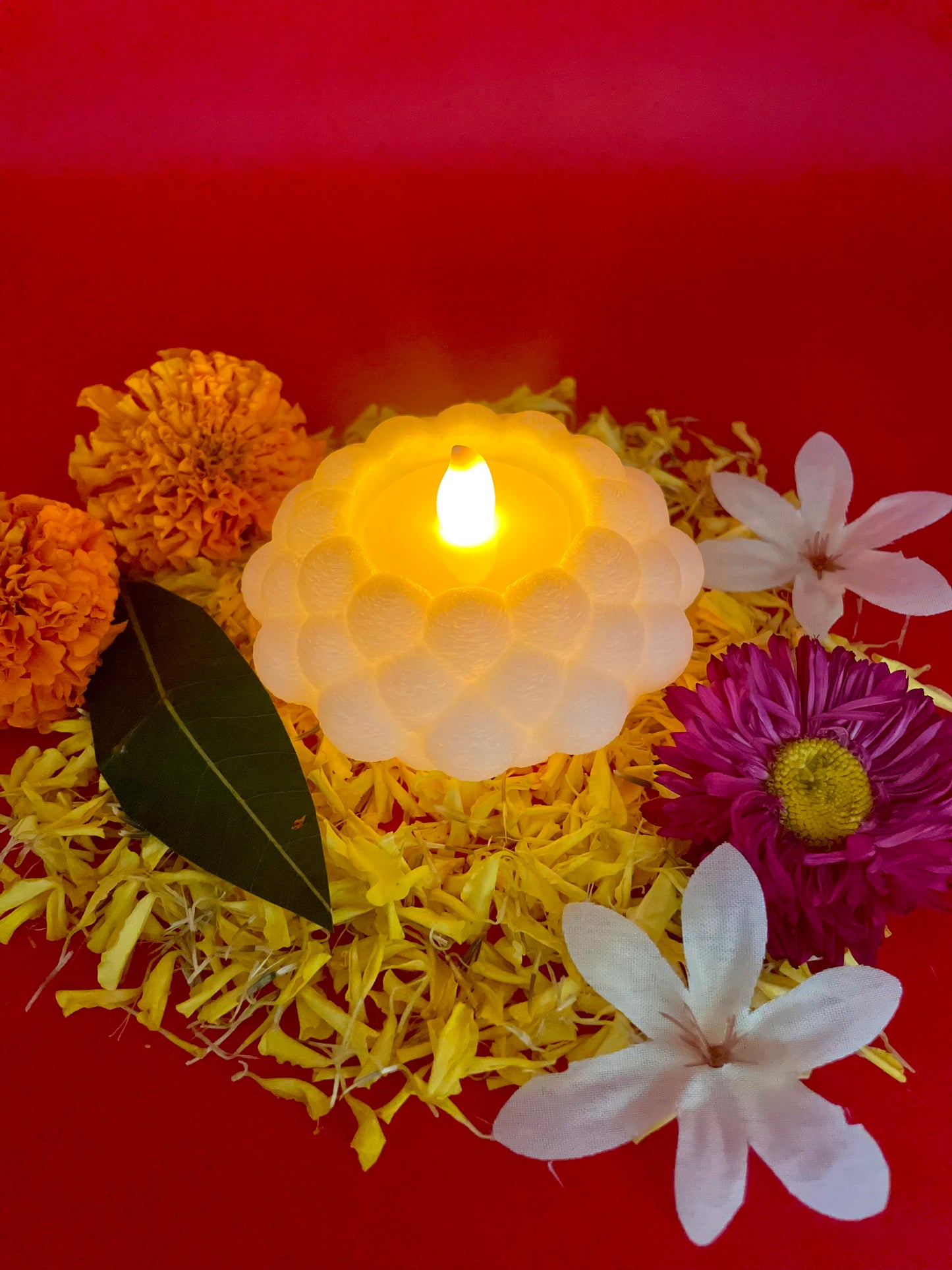 Lotus Glow Decorative Diya (Pack of 2)