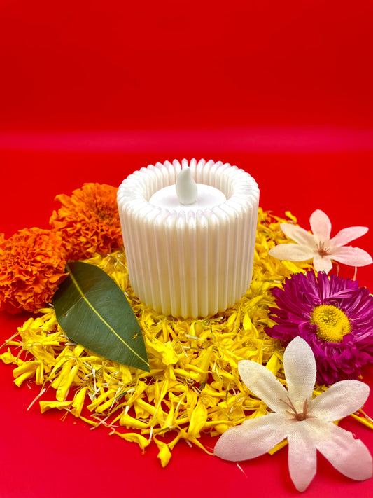 Ribbed Glow Decorative Diya (Pack of 2)