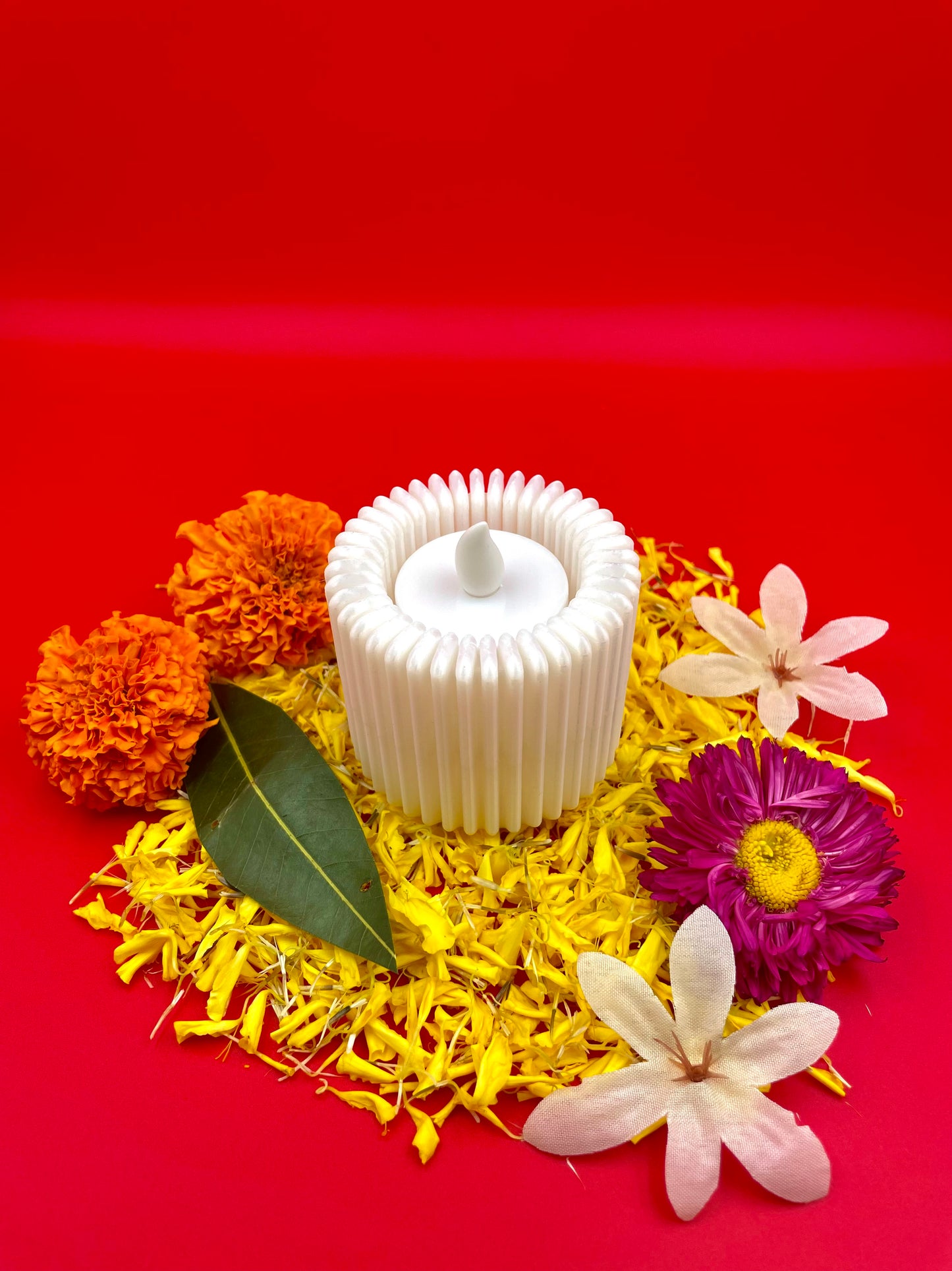 Ribbed Glow Decorative Diya (Pack of 2)