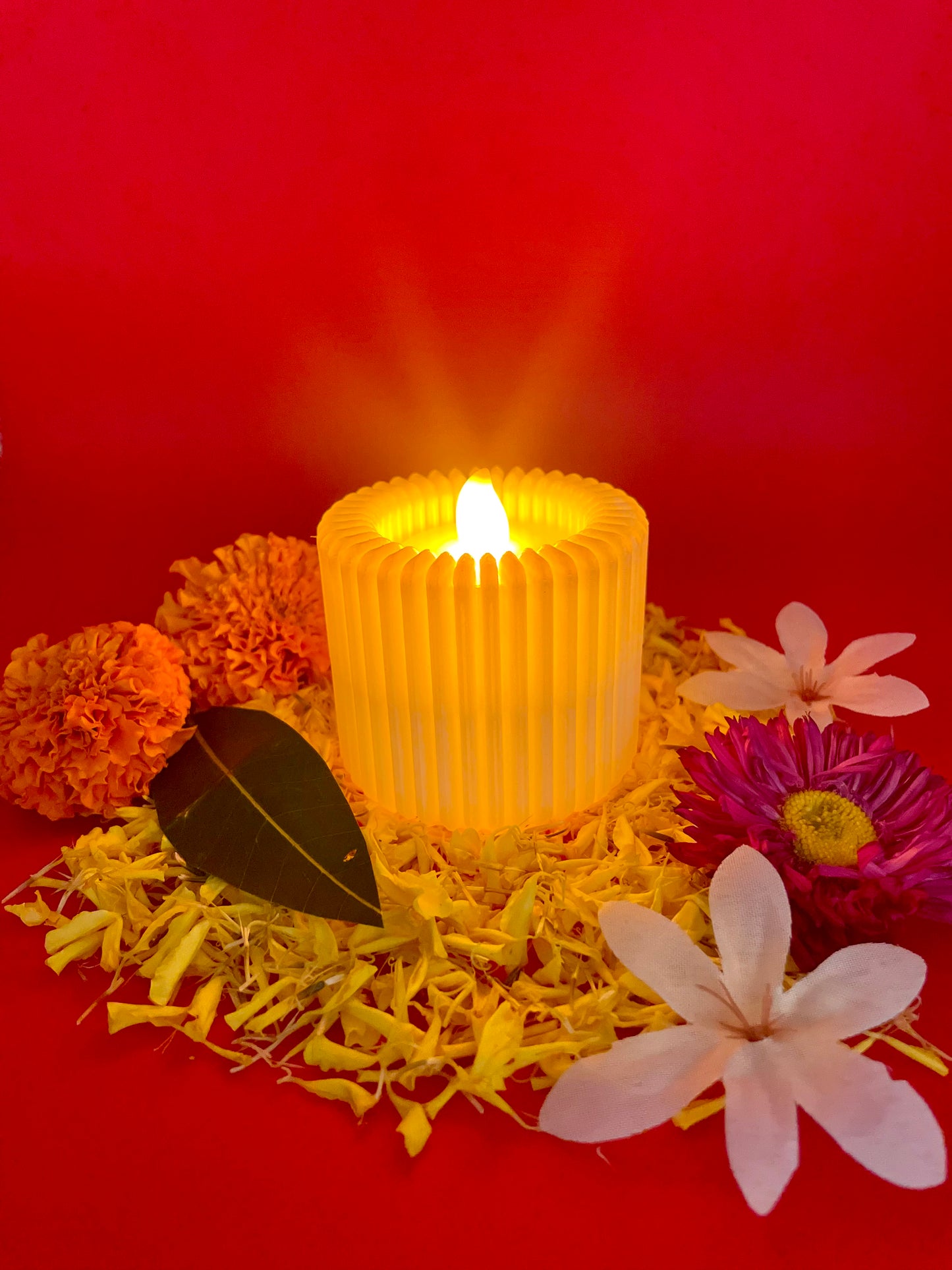 Ribbed Glow Decorative Diya (Pack of 2)