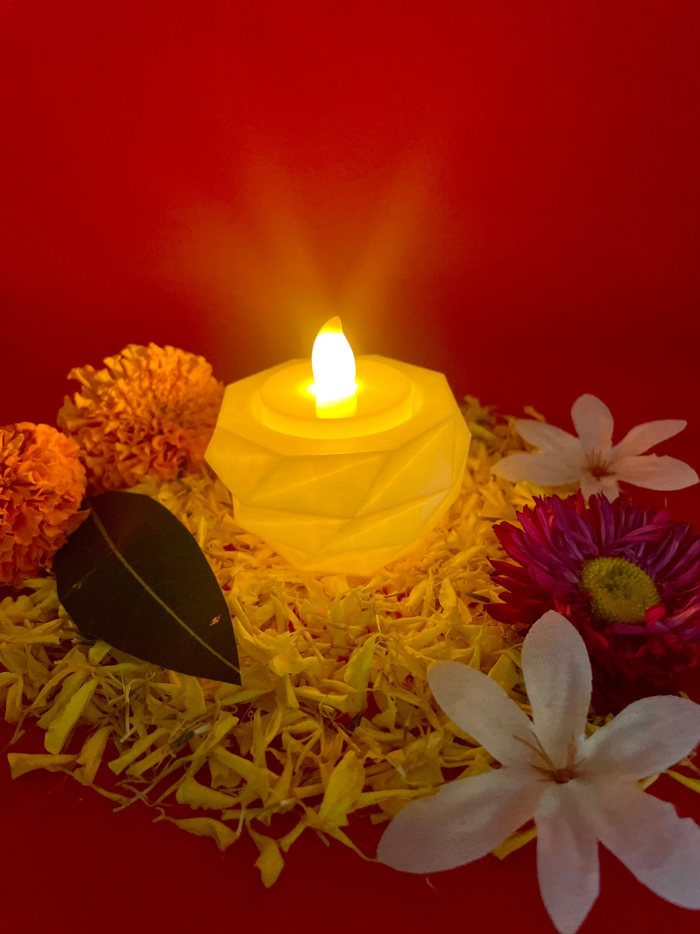Geometric Glow Decorative Diya (Pack of 2)